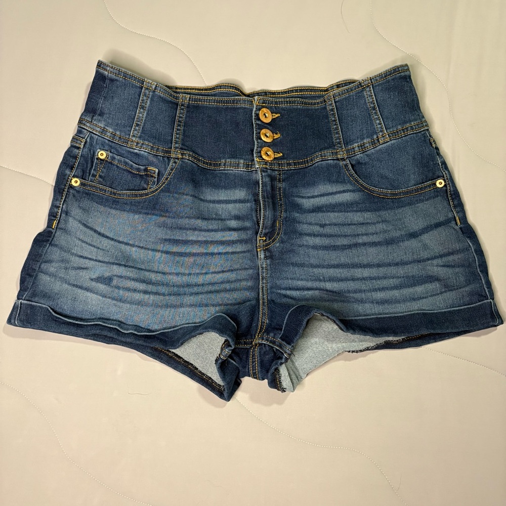 No Boundaries Dark Blue Jean Shorts